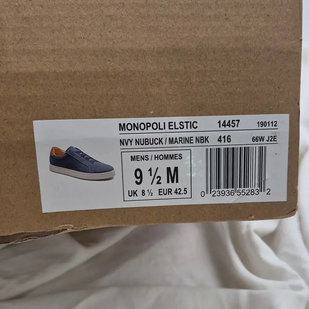 NEW Florsheim Monopoli Elastic Lace-to-Toe Sneaker Navy Nubuck Mens size 9.5_8